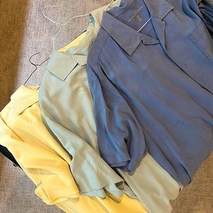 Three XL beachy casual button downs